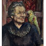ANONIMO, Portrait of a woman with a parrot