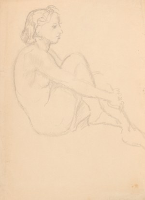 Kasper POCHWALSKI (1899-1971), Akt kobiety siedzącej, 1953