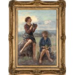 Wlastimil HOFMAN (1881-1970), Girls in the Meadow