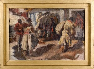 Włodzimierz TETMAJER (1862-1923), Scena przed wiejską chatą
