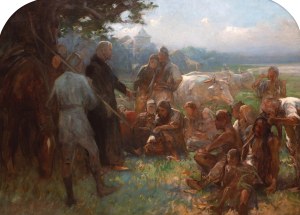 Zygmunt AJDUKIEWICZ (1861-1917), Nawracanie pogan, ok. 1900