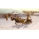 Adam Kazimierz CIEMNIEWSKI (1866-1915), On the Sledge, 1894