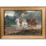 Edward MESJASZ (1929-2007), Lancers crossing the river, 1960