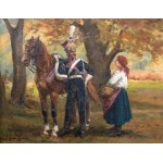 Leszek PIASECKI (1928-1990), Chevalier with a girl