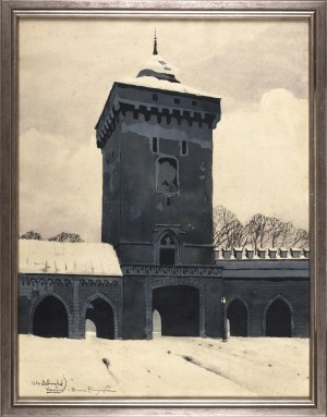 Odo DOBROWOLSKI (1883-1917), Widok na Bramę Floriańską w Krakowie