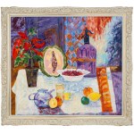 Jan SZANCENBACH (1928 - 1998), Still Life. Pumpkin and siphon, 1996