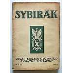 SYBIRAK. Organ of the Main Board of the Sybiraków Association. W-wa, October 1935. year II. No. 3 (7). Print. Zakł...