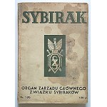 SYBIRAK. W-wa, April 1936. year III. No. 1 (9). 87,[1]. Print. Zakł. Graf. "Poland United." Brochure, ed.