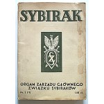 SYBIRAK. W-wa, October 1936. year III. No. 3 (11). Print jw. p. 87, [1]. Brochure, ed.