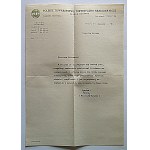 [LETTER]. Typescript letter on letterhead of the Board of Directors of the Polish Tourist and Sightseeing Society in Warsaw.