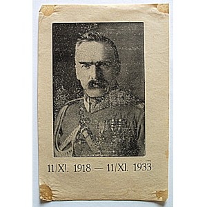 [ULOTKA - NALEPKA OKIENNA]. 11/XI. 1918 - 11/XI. 1933...