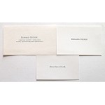 [VISITORS]. Two different business cards of Edward Gierek. 1). Edward Gierek. Oblong format 10/6.5 cm....