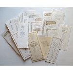 [MENU]. A set of 52 menus printed at the Experimental Printing House of Leon Urbanski