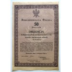 [OBLIGATION]. Republic of Poland. 50 Zlotys. Bond of 5% of the State Conversion Loan of r...
