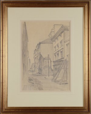 Wojciech AMANOWICZ (XX w.), Widok ulic Starówki - Warszawa II, 1953