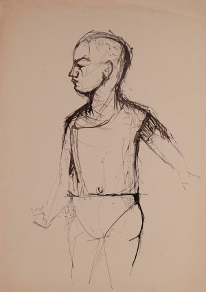 Tadeusz KULISIEWICZ (1899-1988), Szkic postaci chłopca, lata 50-te XX w.