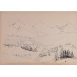 Tadeusz KULISIEWICZ (1899-1988), Sketch of a mountain landscape