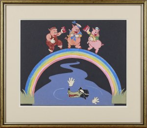 Władysław ŁOPUSZNIAK (1904-1996), Trzy małe świnki (ilustracja reklamowa), lata 20./30. XX w.