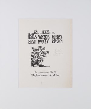 Tadeusz MAKOWSKI (1882-1932), Karta z książki Ludwika Zaleskiego, Paryż-Warszawa, 1914