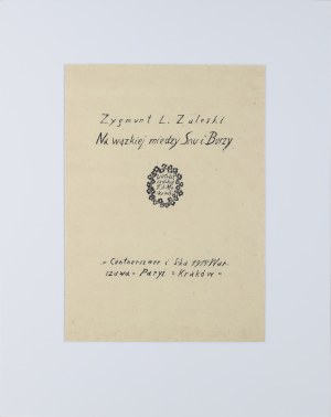 Tadeusz MAKOWSKI (1882-1932), Karta z książki Ludwika Zaleskiego, Paryż-Warszawa, 1914