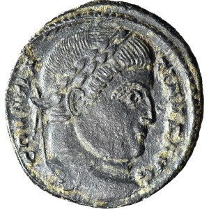 RRR-, Empire romain, Constantin Ier le Grand 306-337, AE-19, DESTRUKT - frappe unilatérale