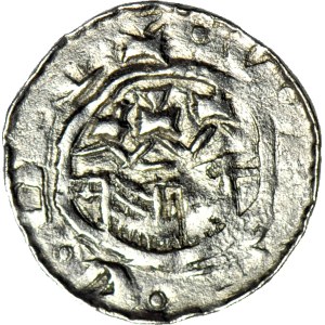 Ladislaus I Herman 1081-1102, Denarius of Cracow, second issue, full otolith legend