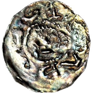 RR-, Boleslaw IV the Curly, Denar Head / Bird, rare
