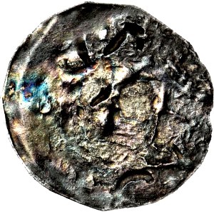 RR-, Boleslaw IV the Curly, Denar Head / Bird, rare