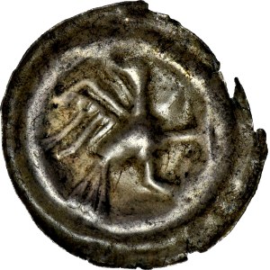 RR-, Pomořansko gdaňské?, Sambor II/ Svatý Štěpán II Veliký? 1217-1278, Brakteat, Stepující orel