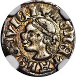 R-, Ľudovít Uhorský 1370-1382, saracénsky denár, písmená L-S, vzácne