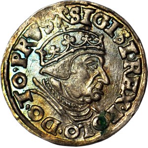 R-, Zygmunt I Stary, Trojak 1538, Gdańsk, R3, WSPANIAŁY