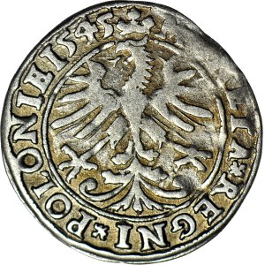 Sigismund I the Old, Penny 1545, Cracow, rare crown, Romanian RRR