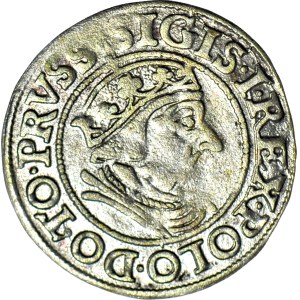 Sigismund I the Old, Grosz 1538 Gdansk, PRVSS, beautiful