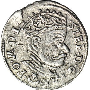 RR-, Stefan Batory, Trojak 1581, Vilnius, leaf