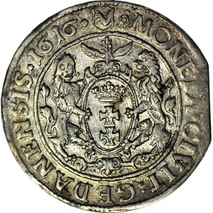 Sigismund III Vasa, Ort 1616, Gdansk, wide orifice