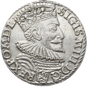 Zikmund III Vasa, Trojak 1594, Malbork, otevřený prsten, krásný