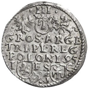 Sigismund III Vasa, Trojak 1595, Bydgoszcz, very nice
