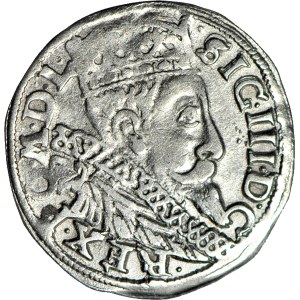 Sigismund III Vasa, Trojak 1597, Bydgoszcz, inscription in two lines