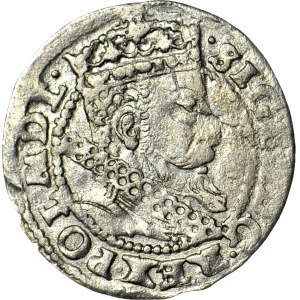 R-, Zikmund III Vasa, groš 1606, ofset legendy GRO nad orlicí