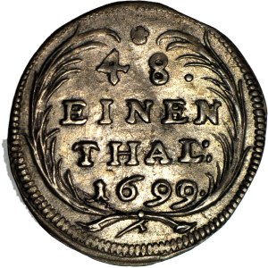 Augustus II the Strong, 1/48 thaler 1699 ILH, Dresden - very rare vintage