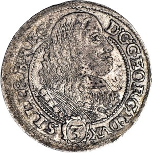 Silesia, George III of Brest, 3 krajcars 1661, BRZEG, Unmarked by mincmaster Pfahler, DVX, BREG.