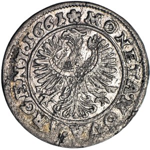 Silesia, George III of Brest, 3 krajcars 1661, BRZEG, Unmarked by mincmaster Pfahler, DVX, BREG.