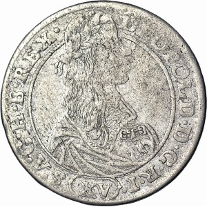 R-, Silesia, Leopold I, 15 Krajcars 1663 G-H, Breslau, WĄKOWY POPIERSIE, ODWROTKA unlisted
