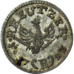 Silesia, Frederick II, 1 krajcar 1753 B, Wroclaw, rare and beautiful