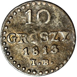 R-, Duchy of Warsaw, 10 pennies 1813, period forgery, brass