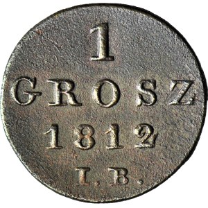 Księstwo Warszawskie, 1 grosz 1812 IB