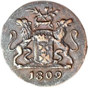 Free City of Gdansk 1808-1812, Penny 1809, beautiful
