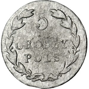 Kingdom of Poland, Alexander I, 5 groszy 1823 IB, rare