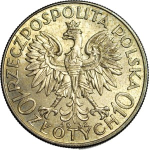 10 zlotys 1932, Head, London, minted