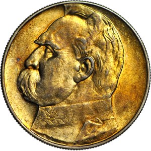 10 zloty 1936, Piłsudski, non oblitéré